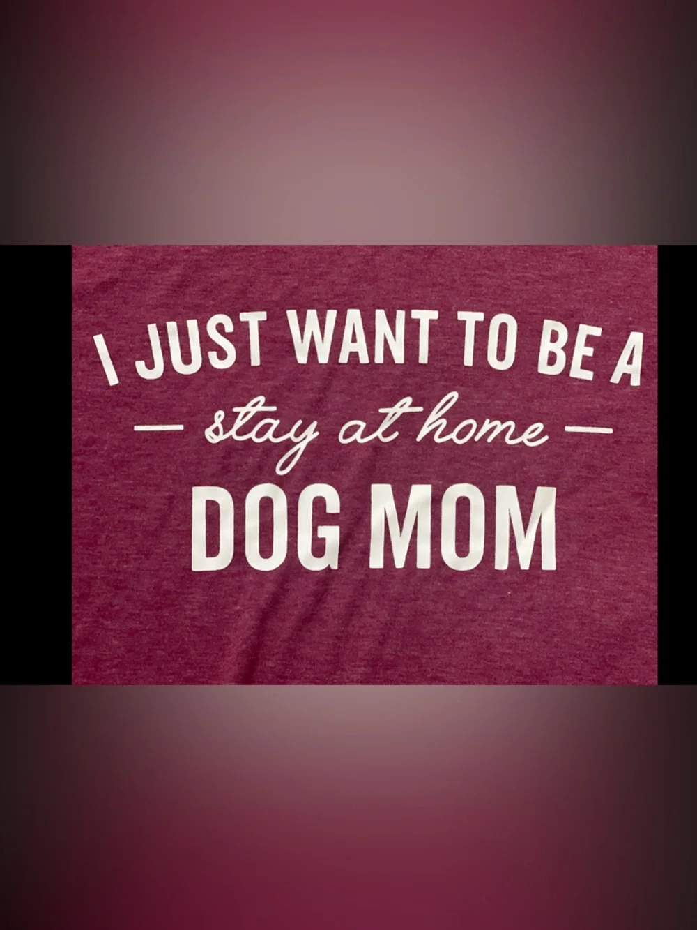 Stay at‎ Home Dog Mom graphic T-Shirt - Maroon